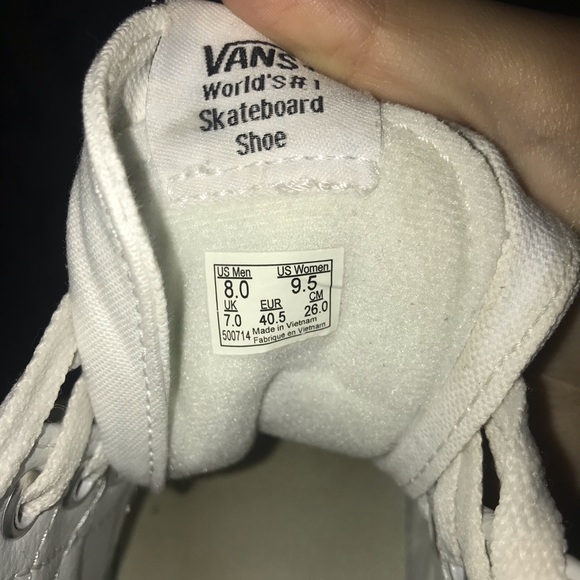 White High Top Vans - Picture 1 of 3